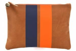 CLARE VIVIER Stripe Flat Clutch