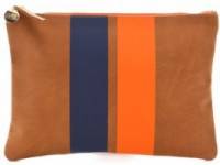 CLARE VIVIER Stripe Flat Clutch