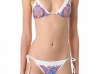 Clover Canyon Border Paisley Bikini Top