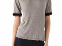 Clu Velvet Trimmed Top