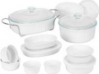 CorningWare 17-Piece French White Bake and Serve Set