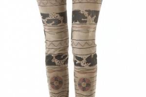 Current/Elliott Print Ankle Skinny Jeans