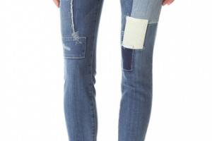 Current/Elliott Stiletto Patchwork Jeans