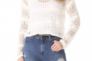 Cut25 by Yigal Azrouel Open Macrame Sweater