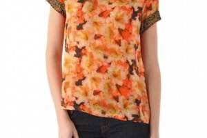 Dallin Chase Vinicus Print Blouse