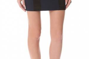 David Lerner Colorblock Skirt with Curved Inserts