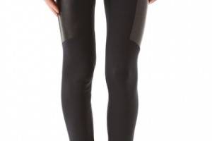 David Lerner Leather Trim Leggings