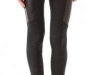 David Lerner Leather Trim Leggings