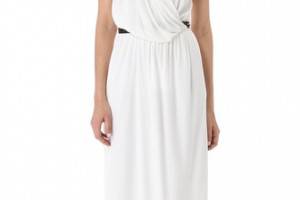 David Szeto Viola Dress with Patent Leather Belt