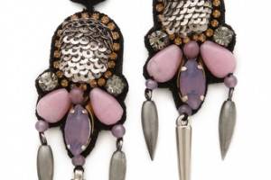 Deepa Gurnani Embellished Chandelier Earrings