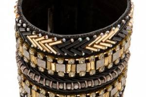 Deepa Gurnani Tribal Metallic Beaded Cuff