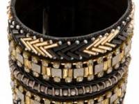 Deepa Gurnani Tribal Metallic Beaded Cuff