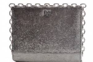 Diane von Furstenberg Catena Metallic Clutch