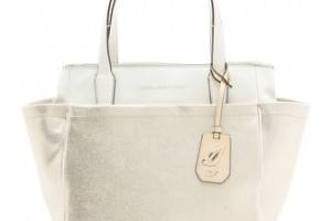 Diane von Furstenberg On the Go Metallic Canvas Tote