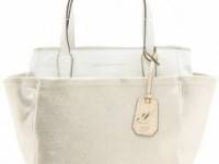 Diane von Furstenberg On the Go Metallic Canvas Tote