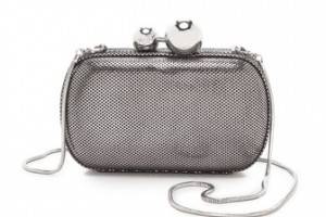 Diane von Furstenberg Sphere Metallic Tweed Clutch