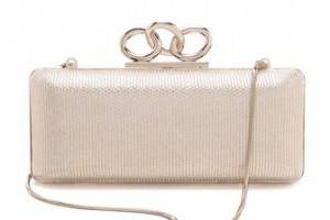 Diane von Furstenberg Sutra Metallic Canvas Clutch