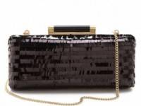 Diane von Furstenberg Tonda Large Clutch with Eyelash Sequins