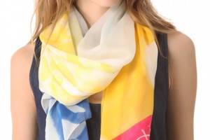 Diane von Furstenberg Washed Chiffon Scarf