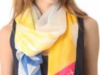 Diane von Furstenberg Washed Chiffon Scarf