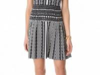 DKNY Pleated Crew Neck Dress