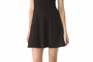 DKNY Racer Back Dress with Mesh Yoke