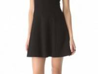 DKNY Racer Back Dress with Mesh Yoke