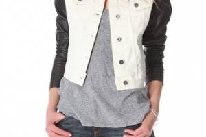 DL1961 Rocky Denim & Leather Jacket