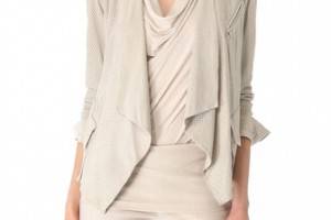 Donna Karan New York Cozy Perf Suede Jacket