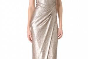 Donna Karan New York Plunge V Evening Dress with Slit