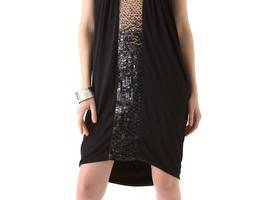 Doo.Ri Ombre Sequined Dress with Sheer Top