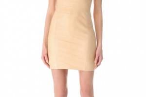 DSQUARED2 Leather Strapless Dress