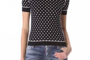 DSQUARED2 Polka Dot Knit Tee