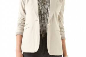 Elizabeth and James Leather Trimmed Rex Blazer