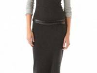 Enza Costa Colorblock Dress With Thumbhole Sleeves