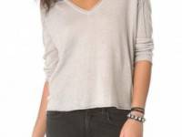 Enza Costa Linen Loose V Pullover