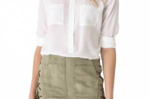 Equipment Ava Henley Blouse with Pockets