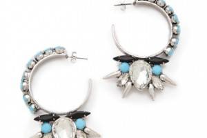 Fallon Jewelry Roswell Micro Spike Cluster Hoop Earrings