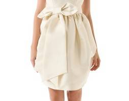 Fancy April Strapless Dress with Bow