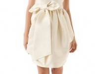 Fancy April Strapless Dress with Bow