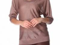 Feel The Piece Metallic Boat Neck Sweater