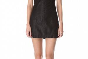 Free People Embellished Vegan Leather Dress