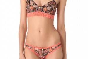 Free People Floral Surplice Bra