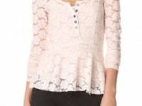 Free People Get Cozy Lace Top