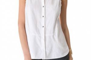 Free People Linen Sleeveless Shirt