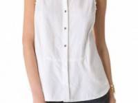 Free People Linen Sleeveless Shirt