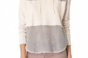 Free People Mesh Panel Hoodie