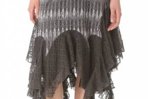 Free People Mixed Lace Skirt