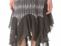 Free People Mixed Lace Skirt