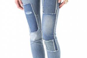 Free People Patched Skinny Jeans